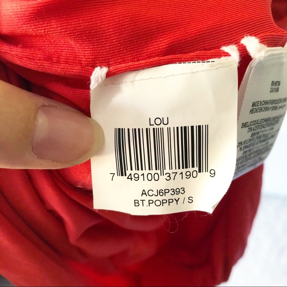 BCBGMaxAzria Lou Poppy Orange Ruched Bodycon Dress Size Small - Picture 7 of 8